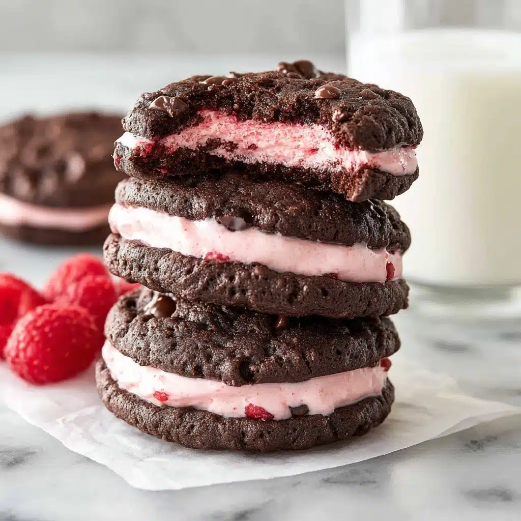 Chocolate Raspberry Sandwich Cookies Recipe - Recipe Image