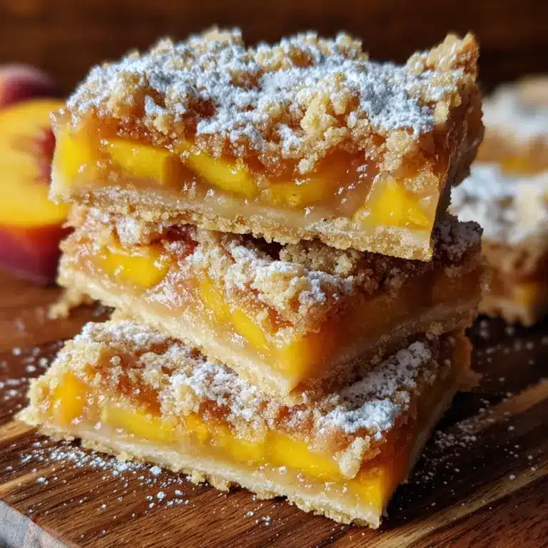 Heavenly Summer Peach Bars Recipe