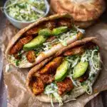 Sheet Pan Chicken Pitas with Herby Ranch Slaw Recipe