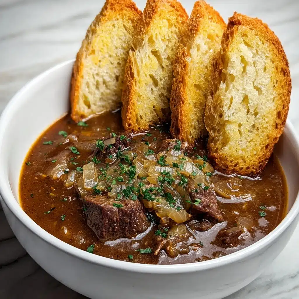 French Onion Beef Short Rib Soup Recipe - Recipe Image