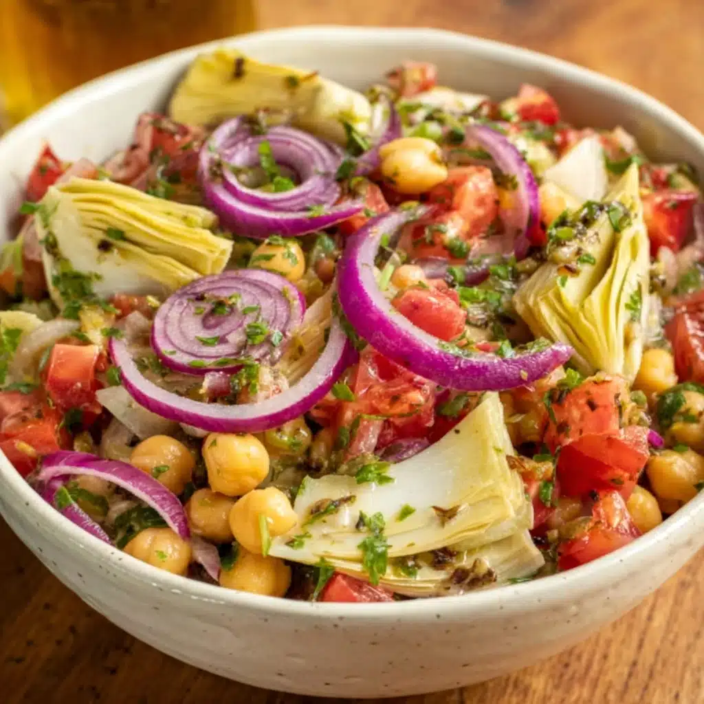 Tuscan Artichoke Tomato Salad Recipe - Recipe Image