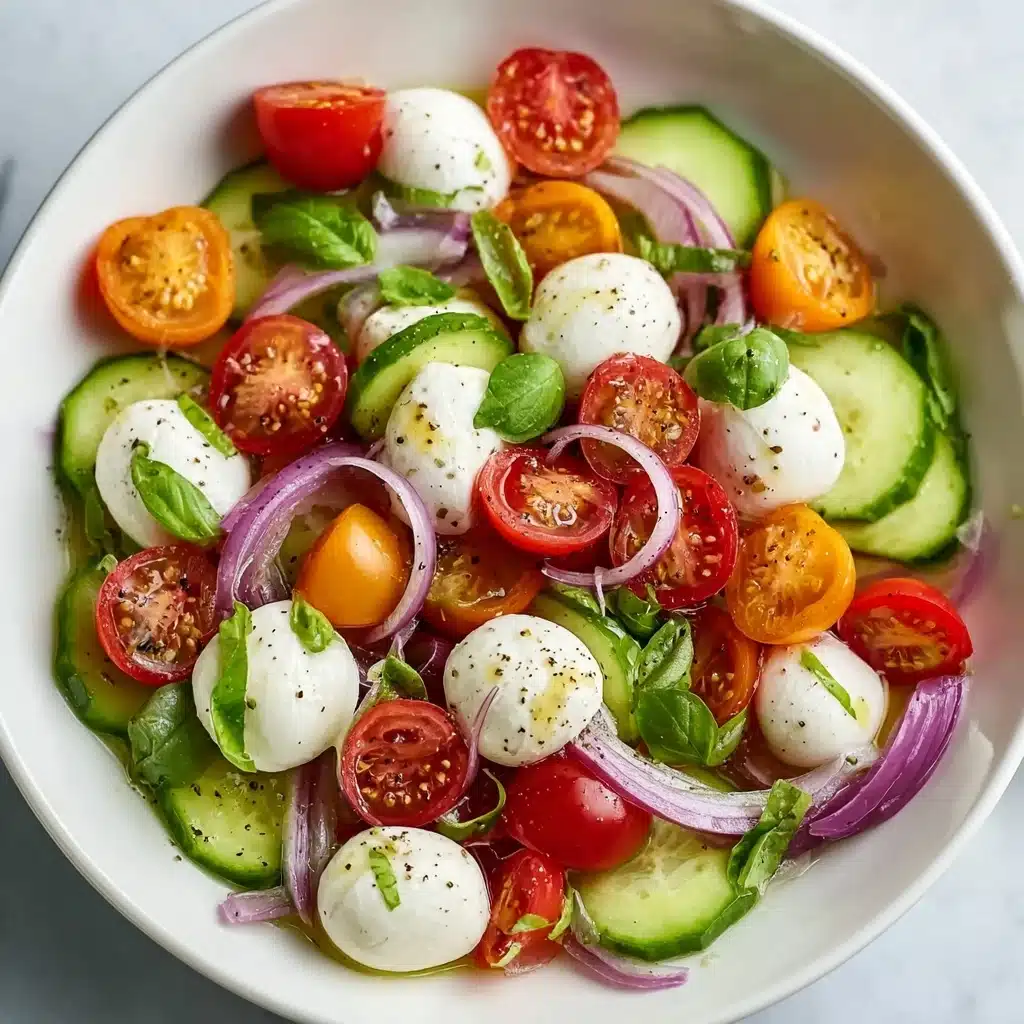 Cucumber Caprese Salad Recipe - Recipe Image