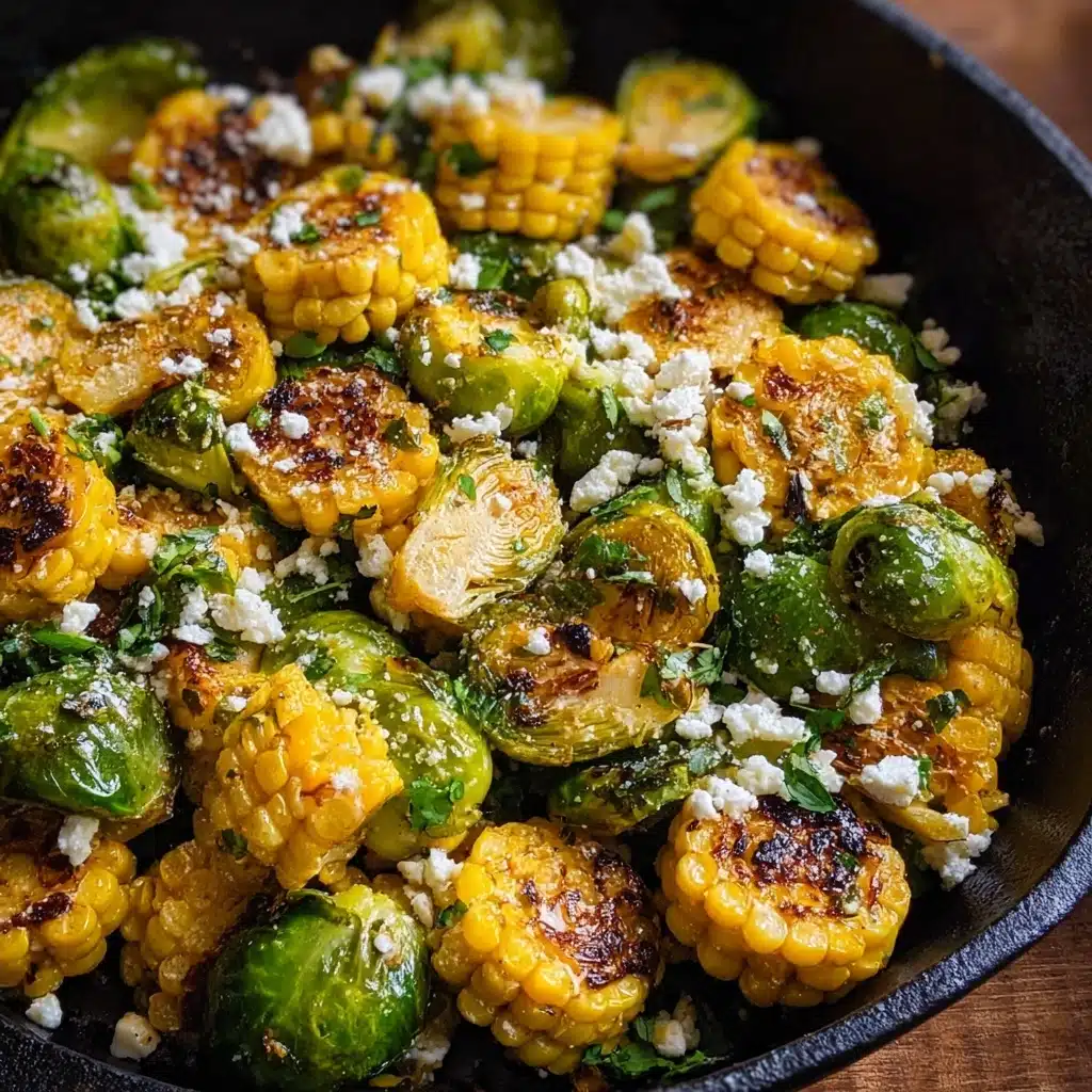 Top with Crema: Once the Brussels sprouts are roasted, drizzle the crema generously over the sprouts Recipe - Recipe Image