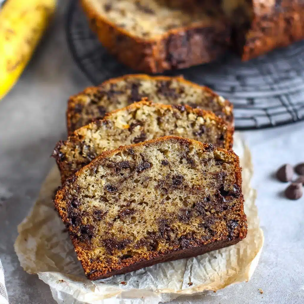 Super Moist Chocolate Chip Banana Bread Recipe - Recipe Image