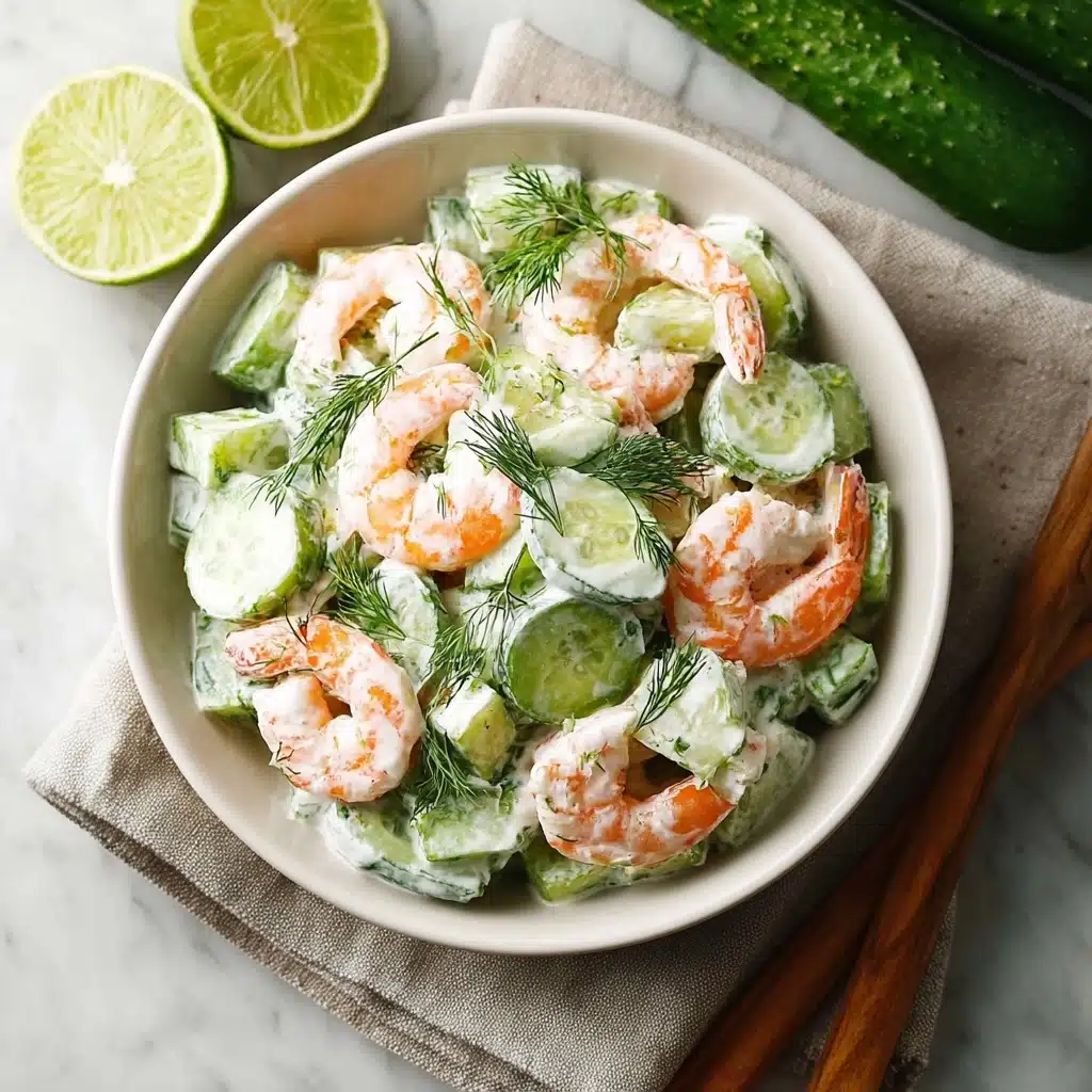 Fresh and Zesty Cucumber Shrimp Salad Recipe - Recipe Image