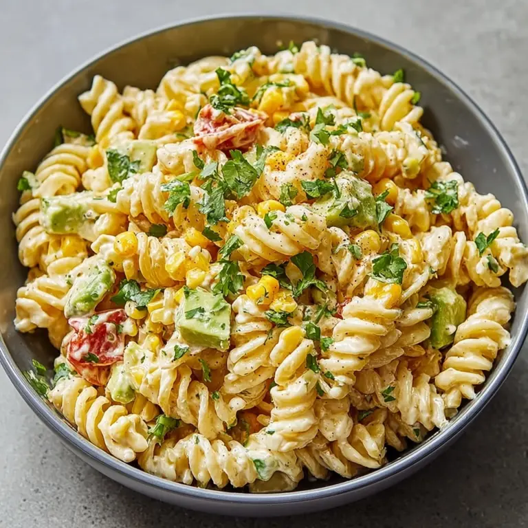 Easy Mexican Street Corn Pasta Salad Recipe