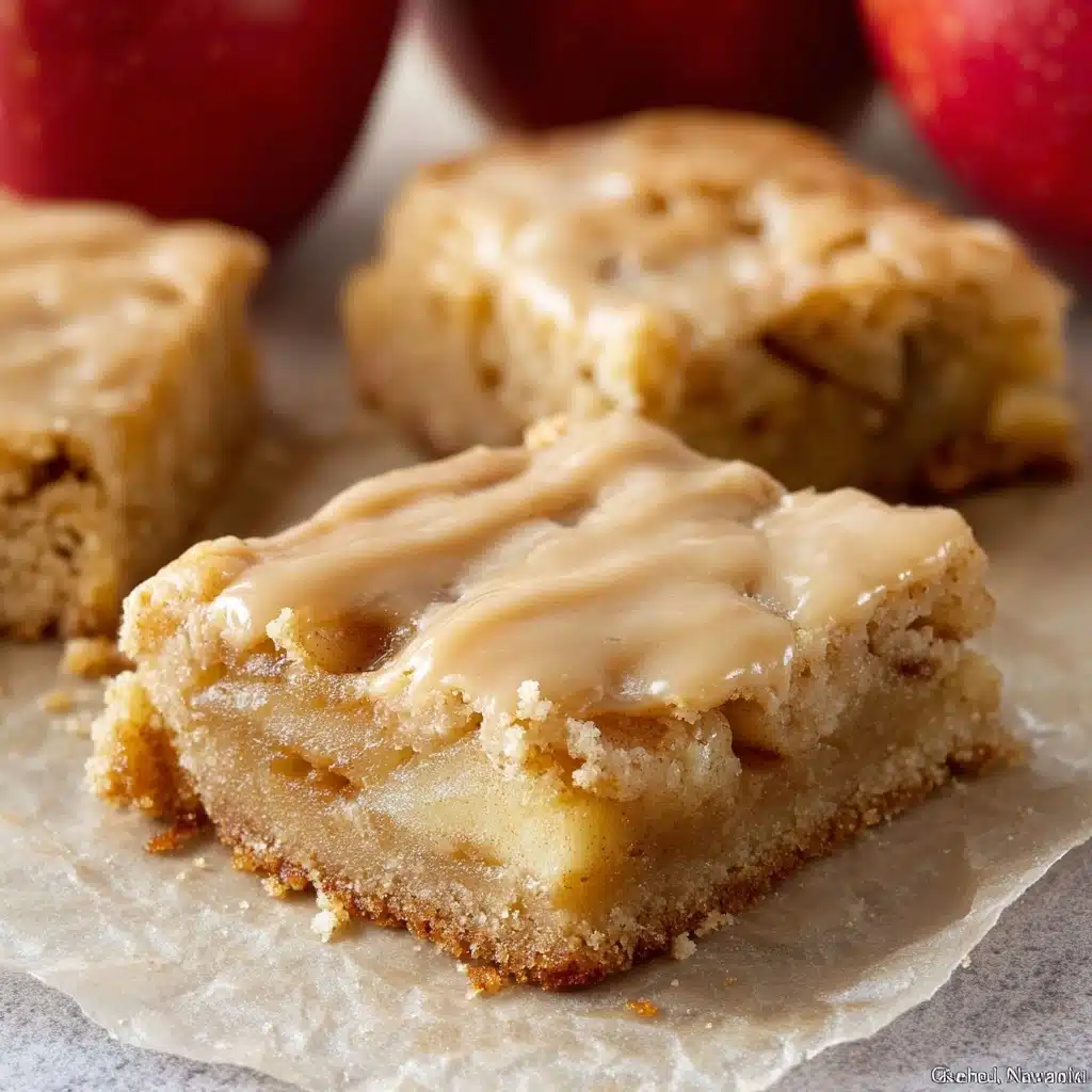 Maple Glazed Apple Blondies Recipe