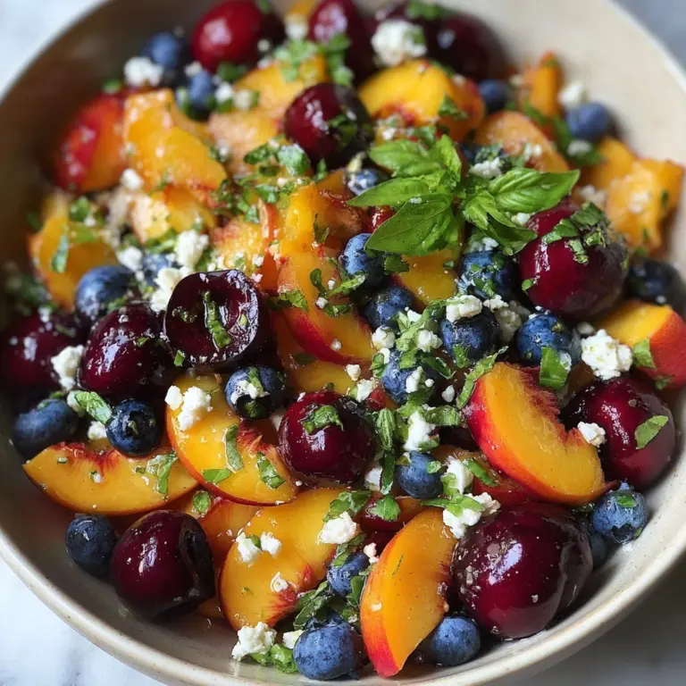 Blueberry Peach Feta Salad Recipe