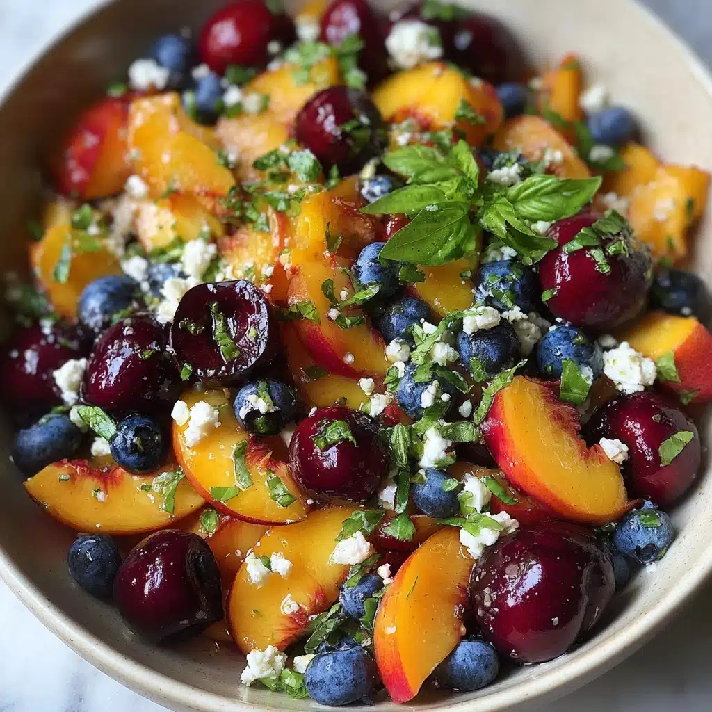 Blueberry Peach Feta Salad Recipe - Recipe Image