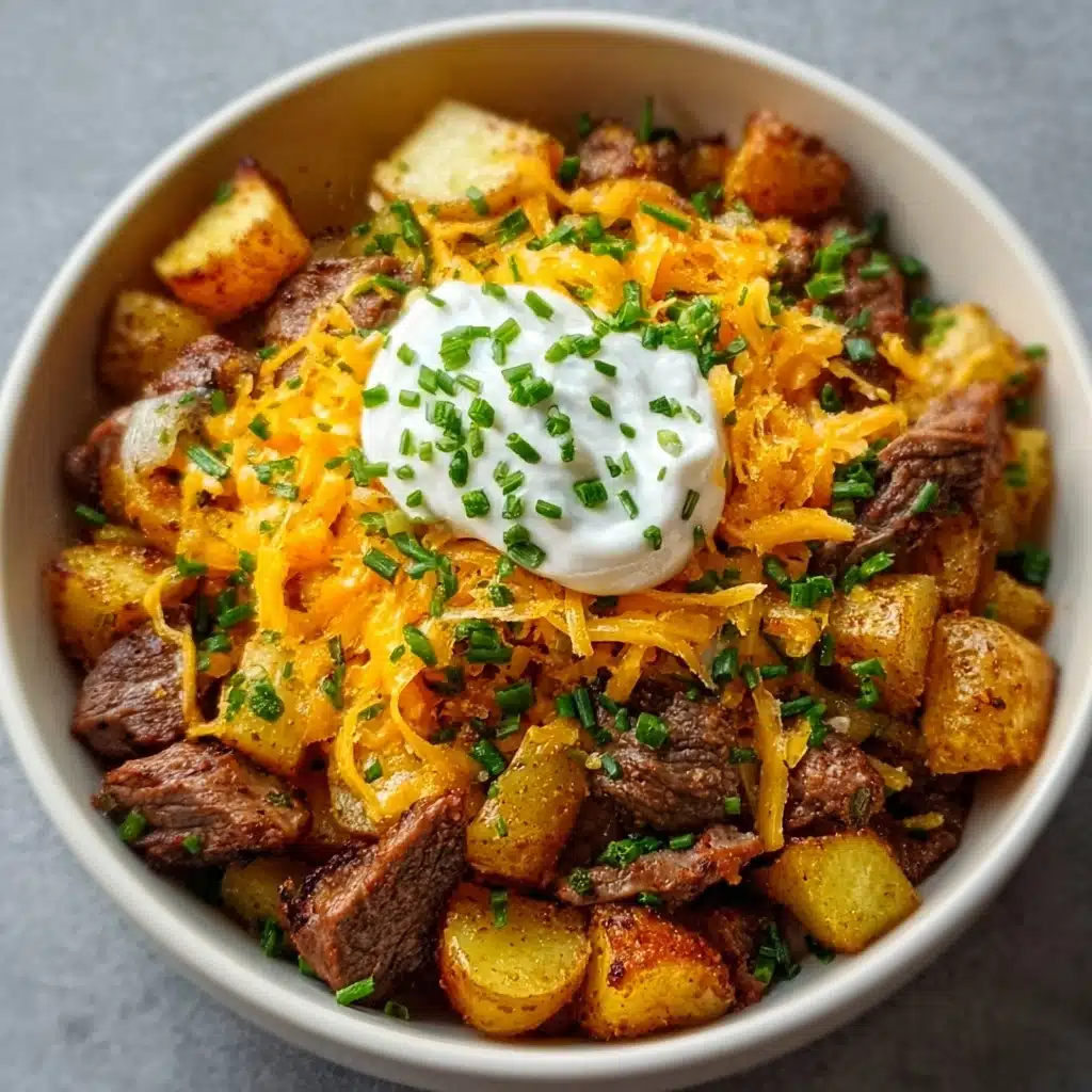 Crockpot Loaded Steak and Potato Bake Recipe - Recipe Image