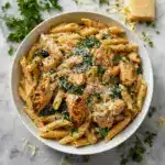 Healthy Garlic Parmesan Chicken Pasta Recipe