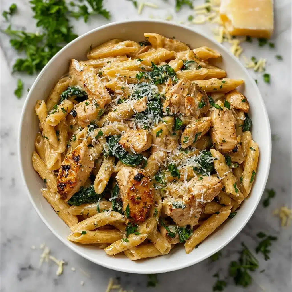 Healthy Garlic Parmesan Chicken Pasta Recipe - Recipe Image