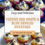 Patriotic Red White and Blue Deviled Potatoes Recipe