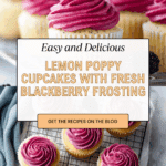 Lemon Poppy Seed Cupcakes with Blackberry Frosting Recipe