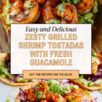 Grilled Shrimp Tostadas with Guacamole & Pico de Gallo Recipe