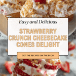 Strawberry Crunch Cheesecake Cones Recipe