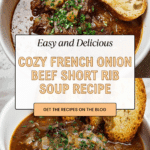 French Onion Beef Short Rib Soup Recipe