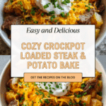 Crockpot Loaded Steak and Potato Bake Recipe