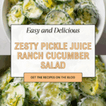 Pickle Juice Ranch Cucumber Salad Recipe