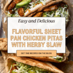 Sheet Pan Chicken Pitas with Herby Ranch Slaw Recipe