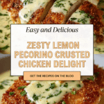 Lemon Pecorino Crusted Chicken with Creamy Lemon Sauce Recipe