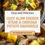 Slow Cooker Steak and Cheddar Potato Casserole Recipe