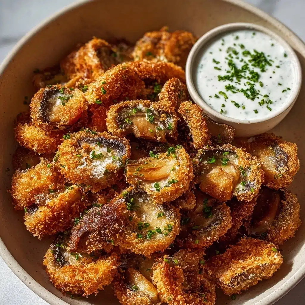 Fried Sliced Mushrooms with Ranch Recipe - Recipe Image