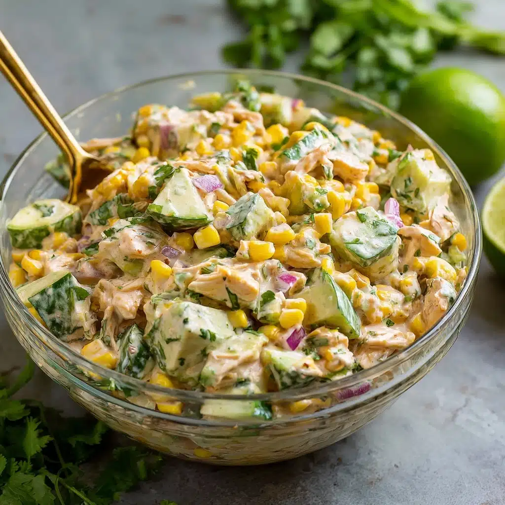 Street Corn Creamy Cucumber Salad Recipe - Recipe Image