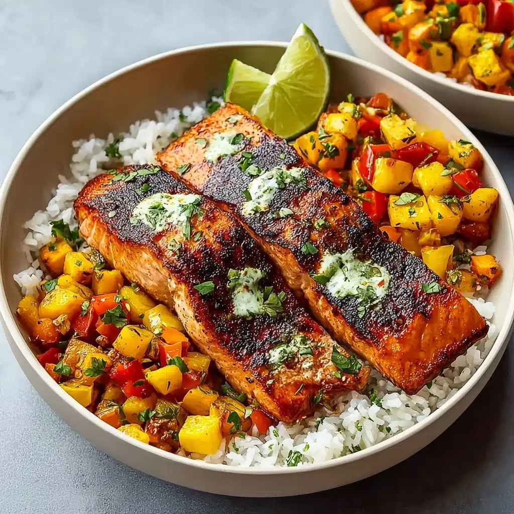 Chili Lime Salmon Bowls Recipe - Recipe Image