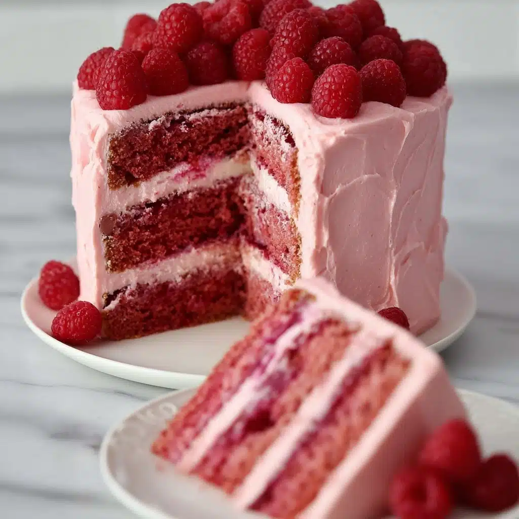 The Best Fresh Raspberry Layer Cake Recipe - Recipe Image