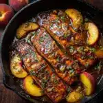 Bourbon Peach Roasted Salmon Recipe