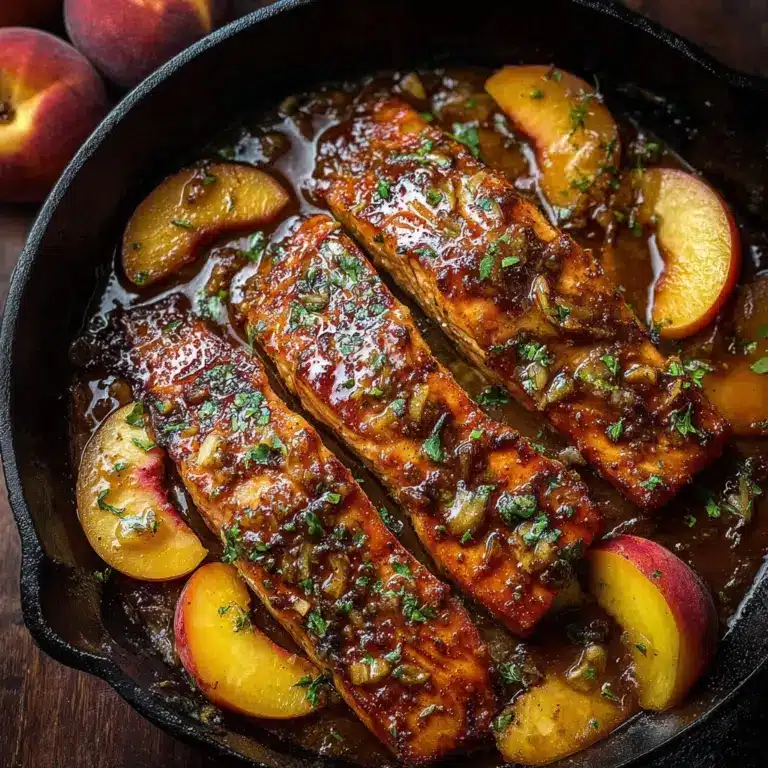 Bourbon Peach Roasted Salmon Recipe