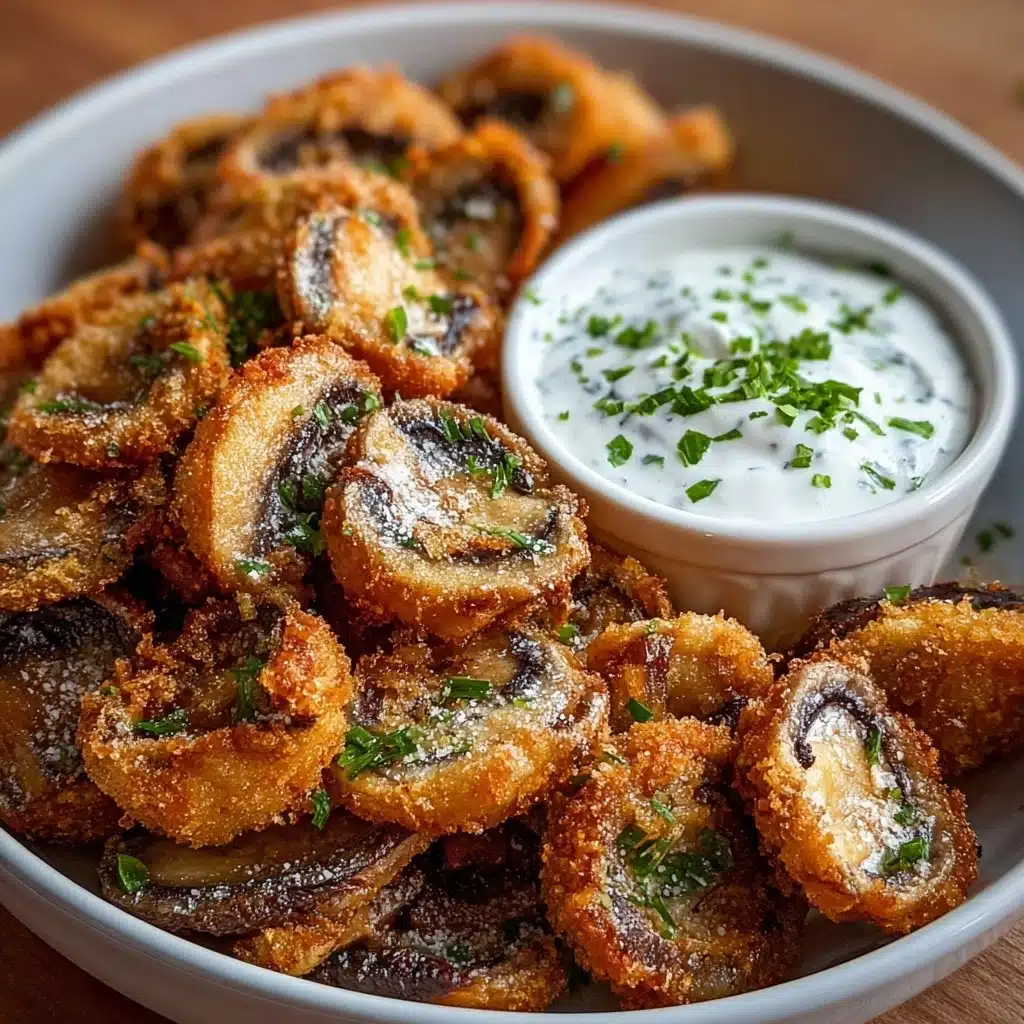 Fried Sliced Mushrooms with Ranch Recipe - Recipe Image