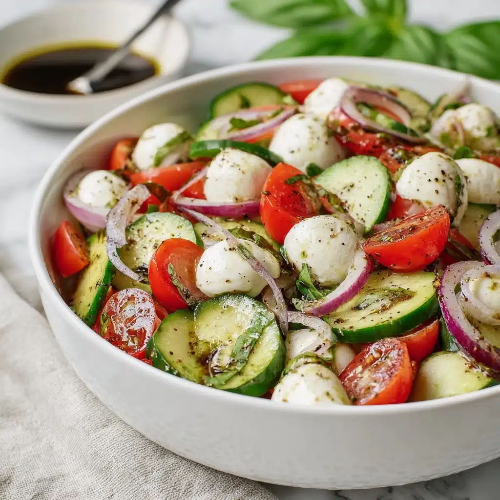 Fresh Cucumber Caprese Salad Recipe