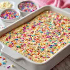 Cake Batter Blondies Recipe-image