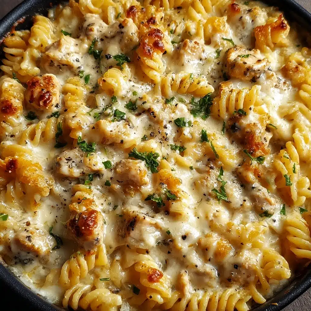 The Best Crockpot Garlic Parmesan Chicken Pasta Recipe