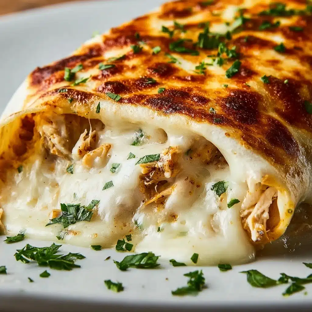 Cheesy Garlic Chicken Wraps Recipe - Recipe Image