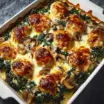 Chicken Spinach and Mushroom Low-Carb Casserole Recipe