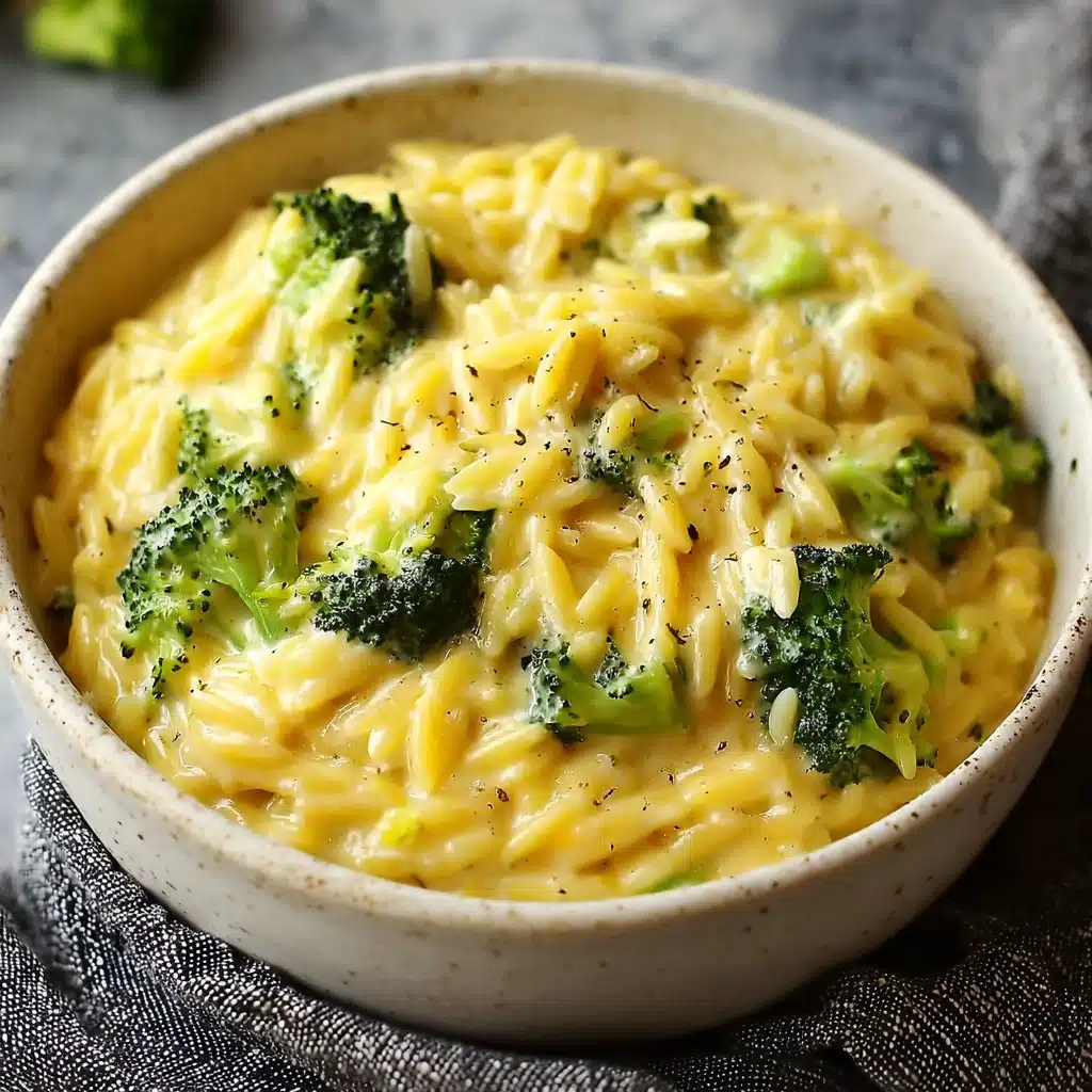 One Pot Broccoli Cheese Orzo Recipe - Recipe Image