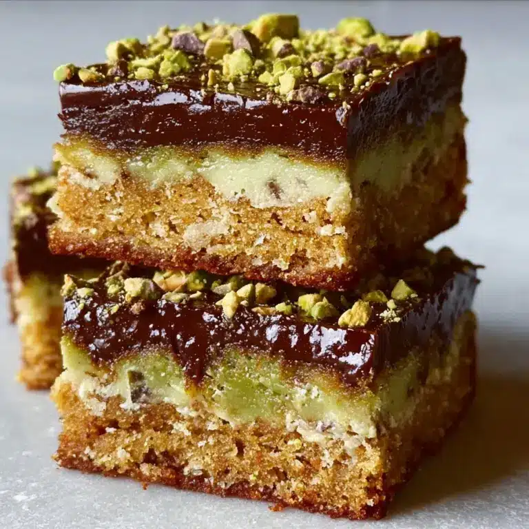 Brown Butter Dubai Pistachio Chocolate Chip Cookie Bars Recipe