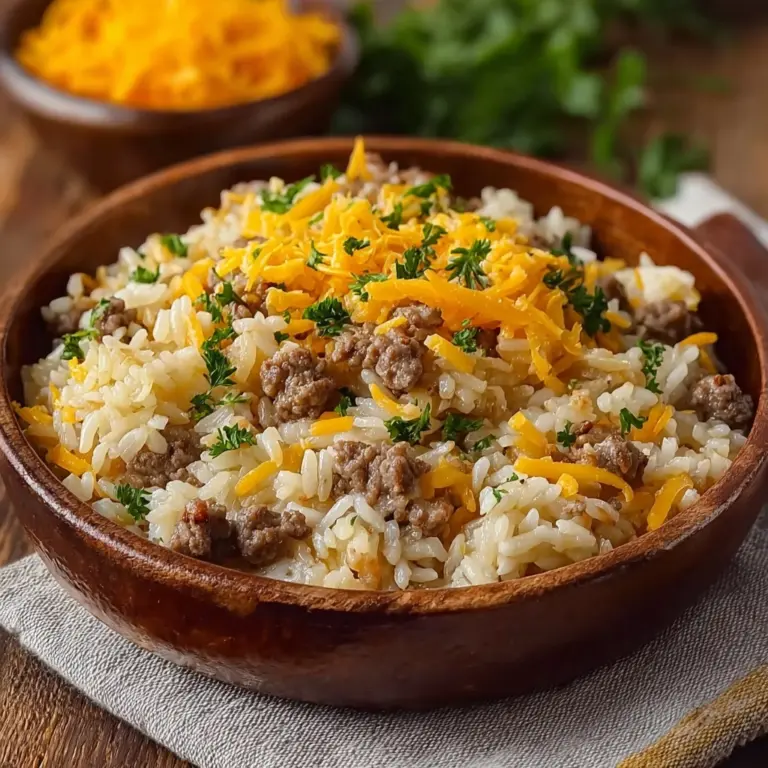 Cheesy Hamburger Rice Casserole Recipe