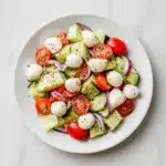 Fresh Cucumber Caprese Salad Recipe