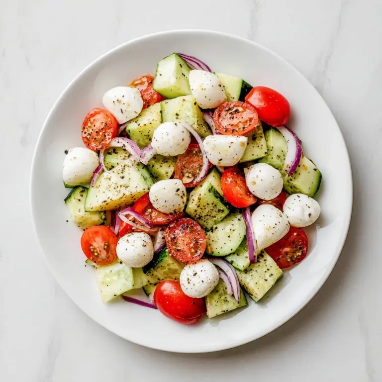 Fresh Cucumber Caprese Salad Recipe
