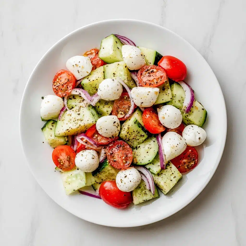 Fresh Cucumber Caprese Salad Recipe