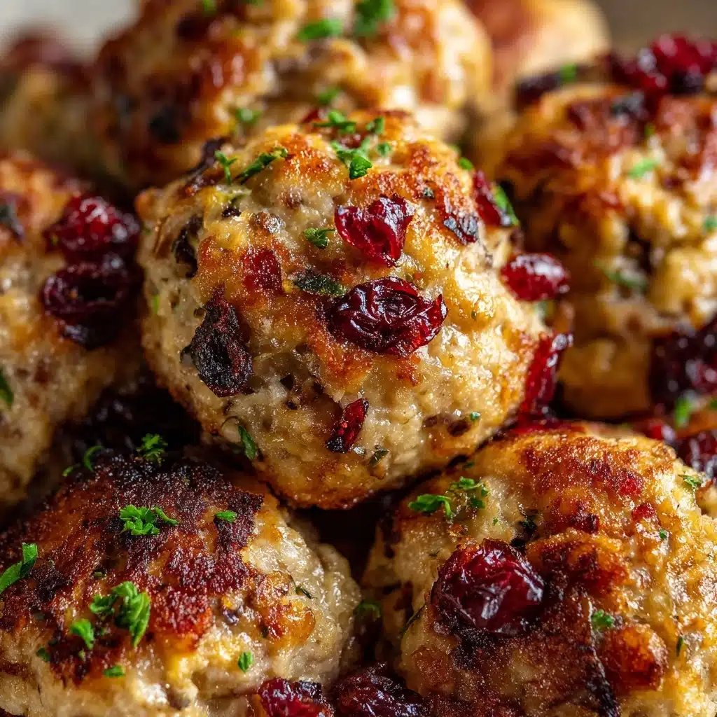 Cranberry Turkey Stuffing Balls Recipe - Recipe Image