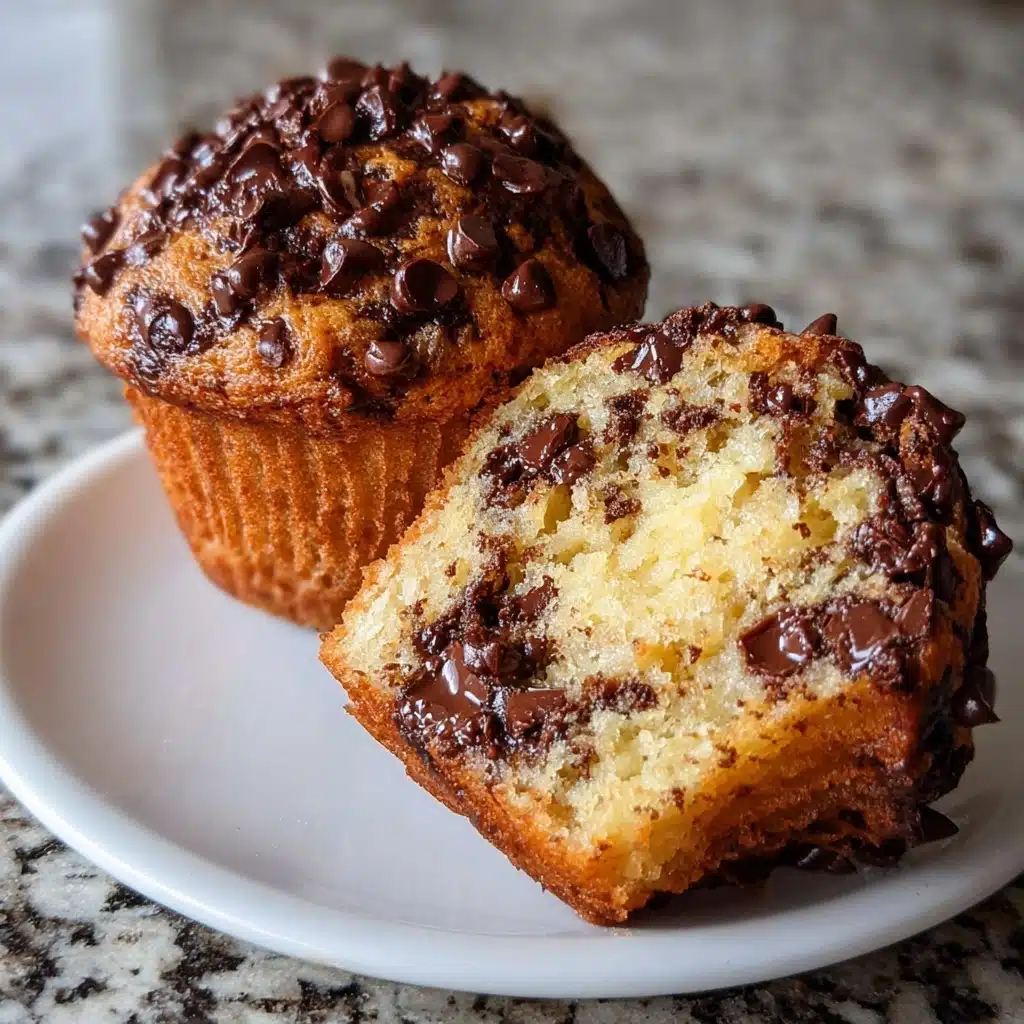 Amazing Chocolate Chip Banana Muffins Recipe - Recipe Image