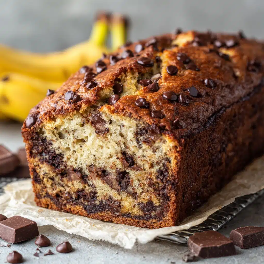 Super Moist Chocolate Chip Banana Bread Recipe - Recipe Image