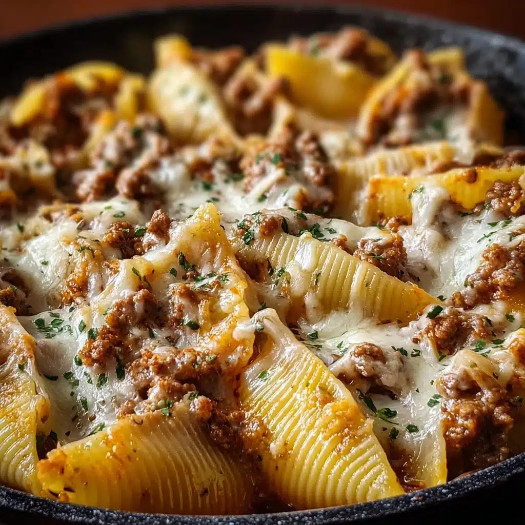 Crockpot Cheesy Ranch Beef Pasta Shells Recipe - Recipe Image