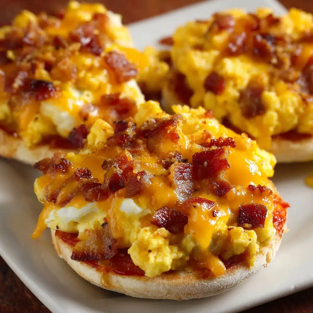 English Muffin Breakfast Pizzas Recipe - Recipe Image