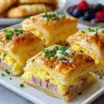 Ham and Cheese Croissant Breakfast Casserole Delight Recipe